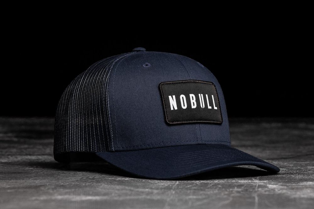 NOBULL Curved-Brim Trucker Hats - Navy - Ireland (5708GYOZA)